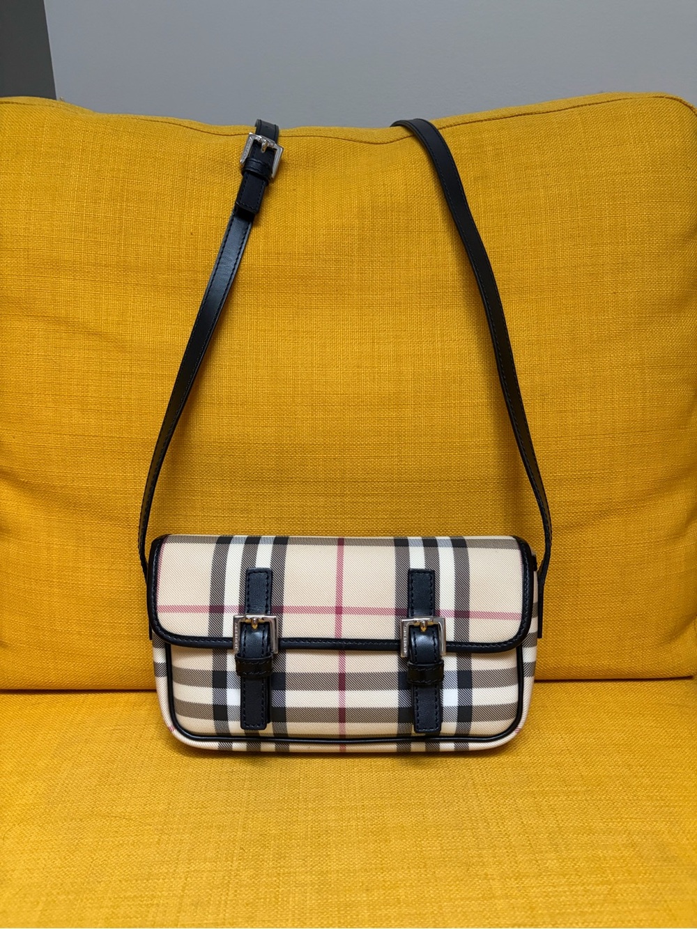 EUC Burberry Mini Nova Check Crossbody Bag